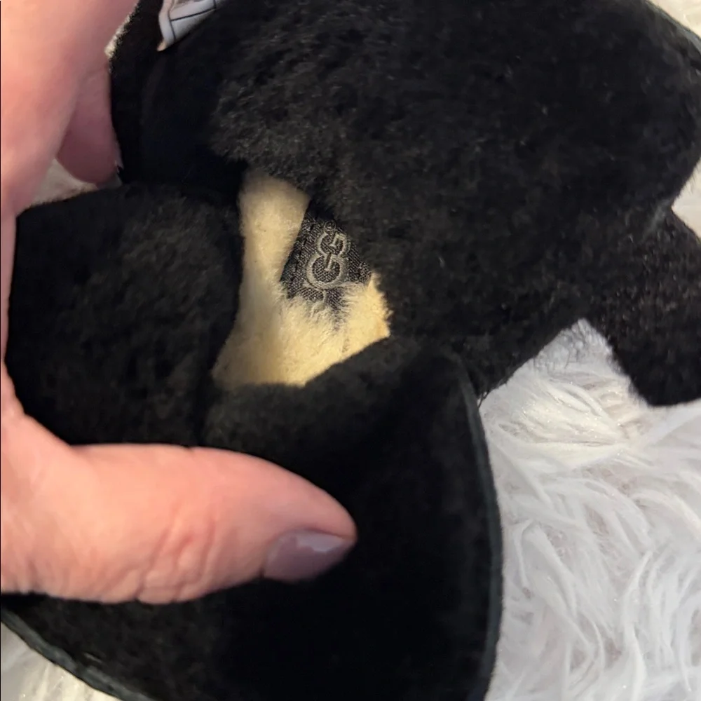 UGG Keelan Black Glitter Winter Boots Baby Girl Size 2/3